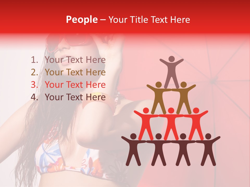 Umbrella Looking Person PowerPoint Template