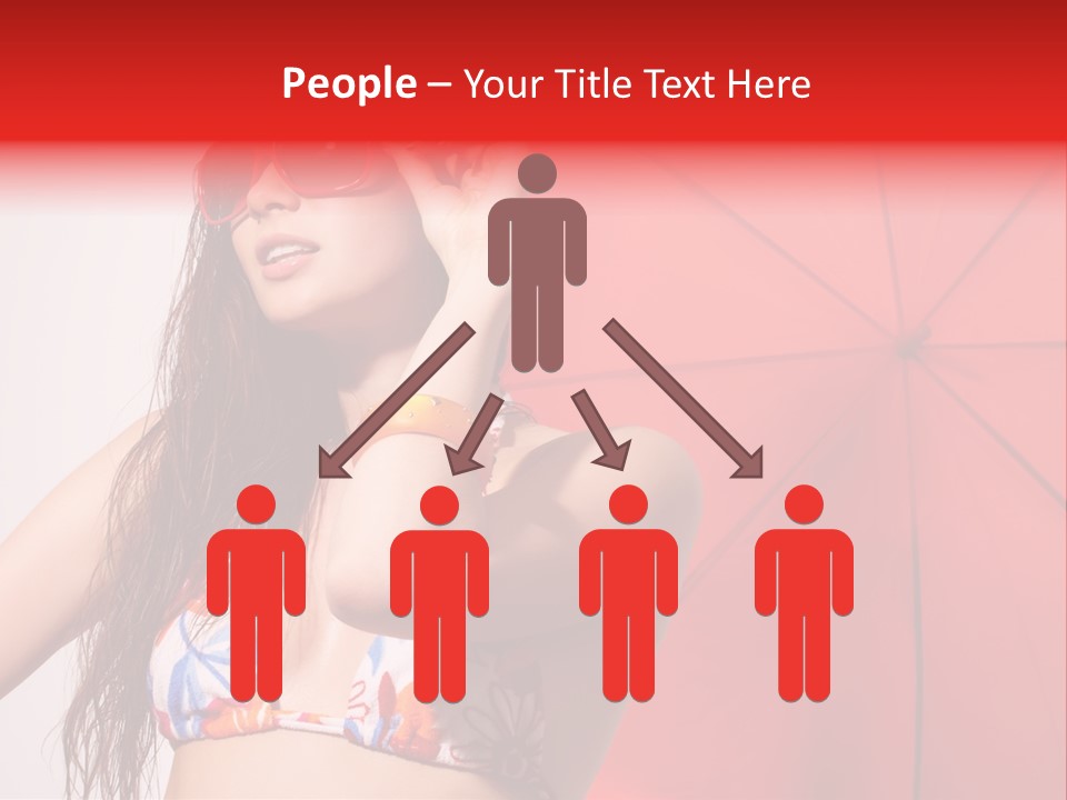 Umbrella Looking Person PowerPoint Template