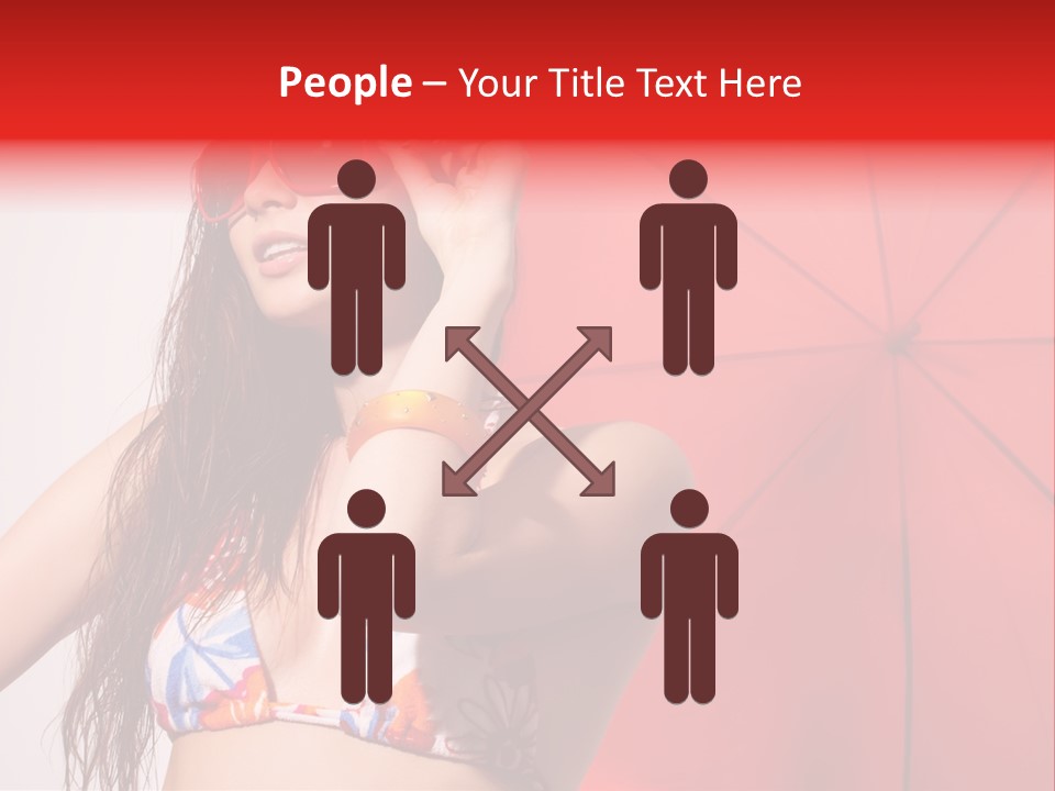 Umbrella Looking Person PowerPoint Template