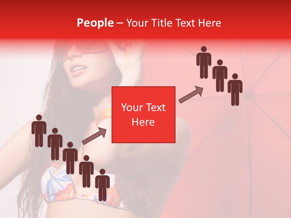 Umbrella Looking Person PowerPoint Template