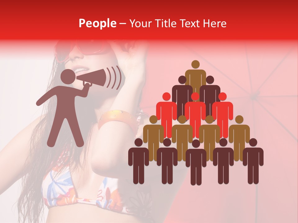 Umbrella Looking Person PowerPoint Template