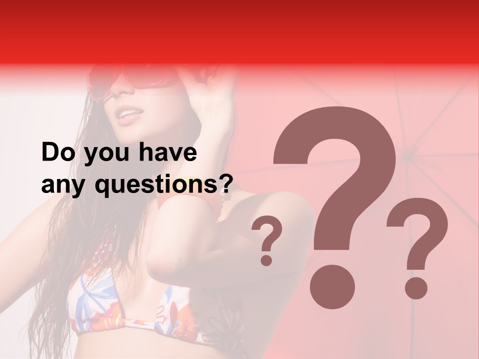 Umbrella Looking Person PowerPoint Template