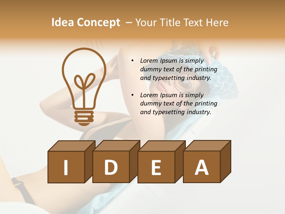 Pleasure Woman Brunette PowerPoint Template