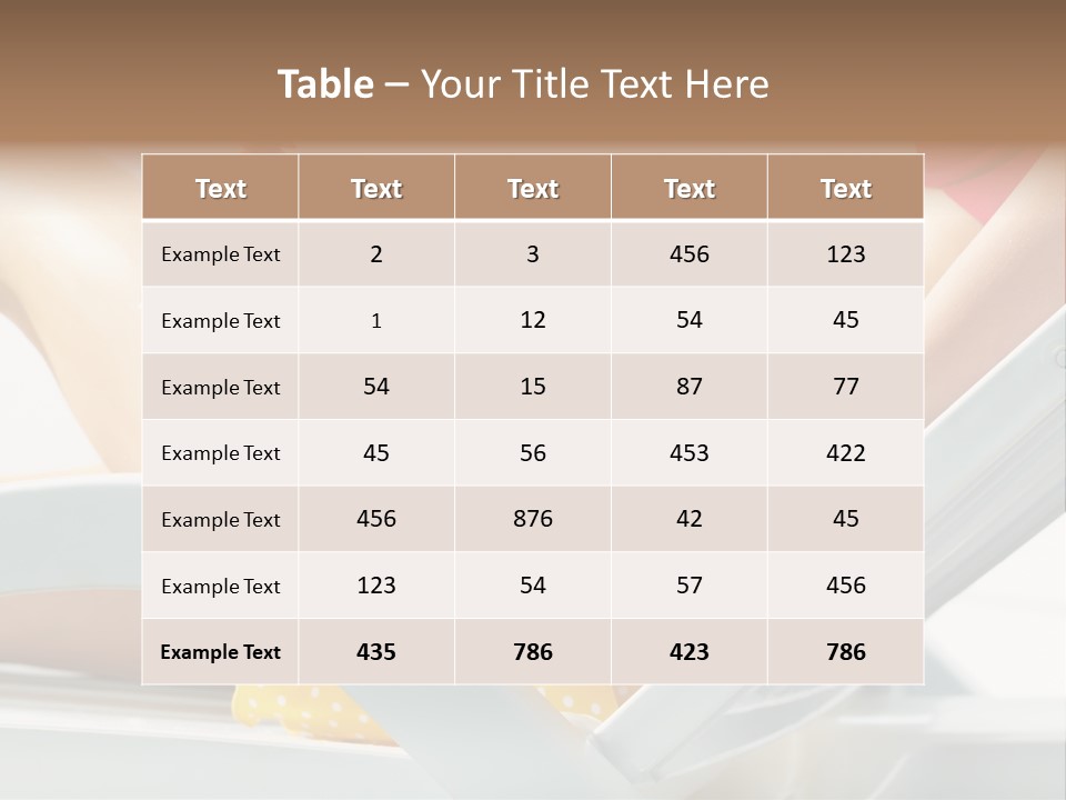 Accessory  Yellow PowerPoint Template