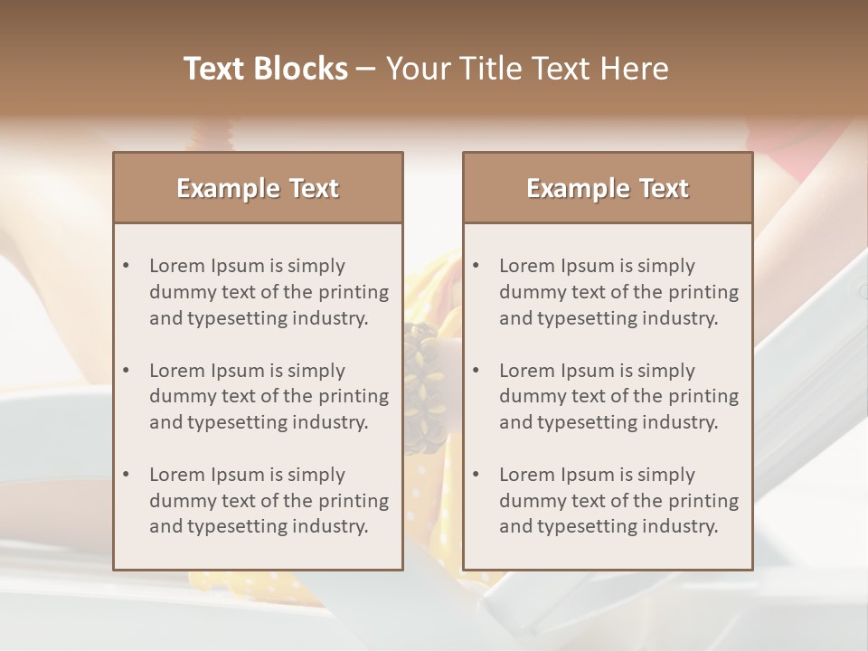 Accessory  Yellow PowerPoint Template