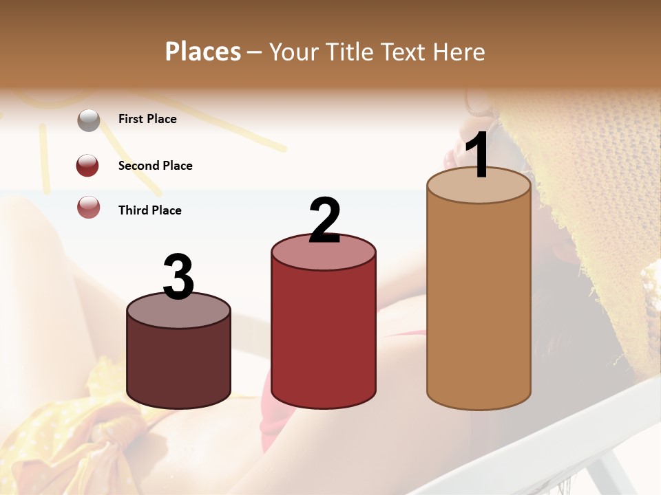 Swimwear Resting Horizon PowerPoint Template