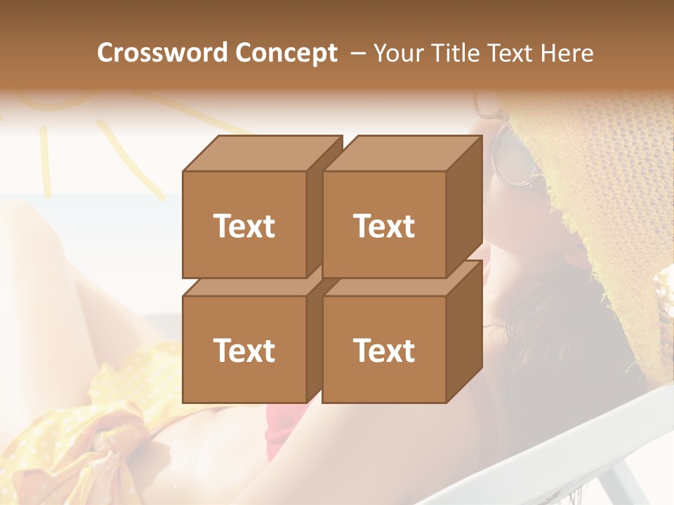 Swimwear Resting Horizon PowerPoint Template