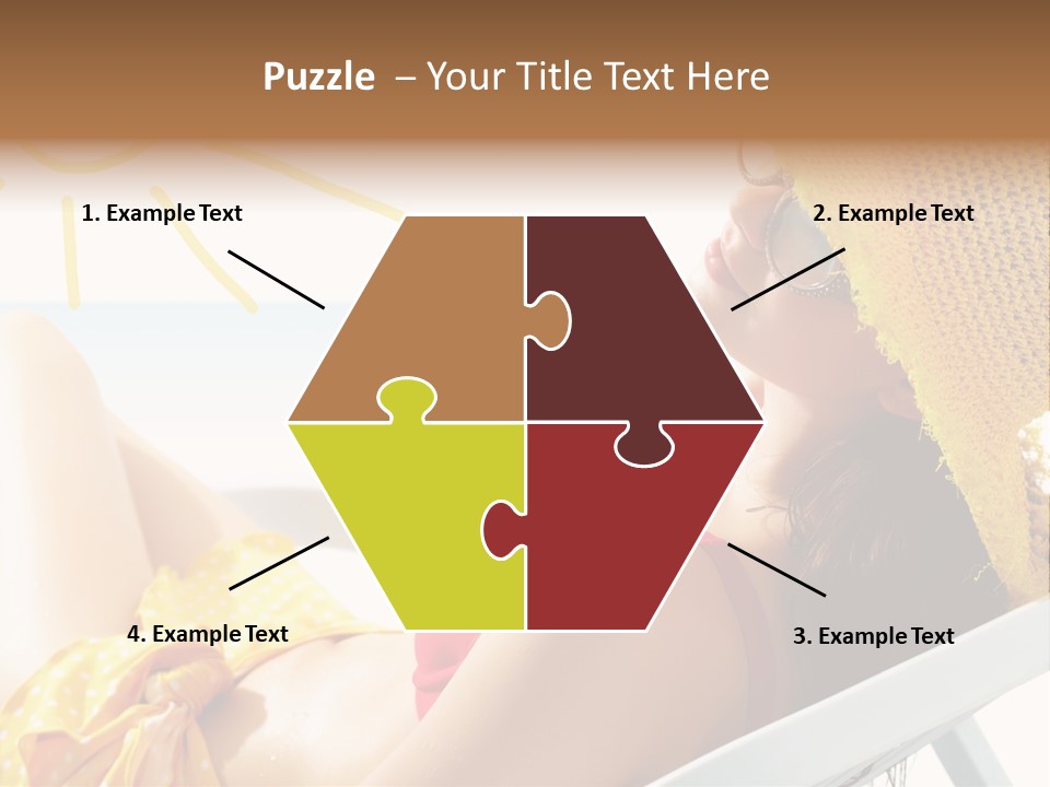 Swimwear Resting Horizon PowerPoint Template