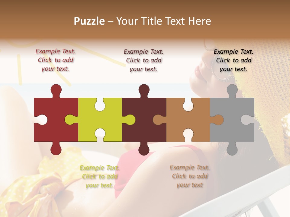 Swimwear Resting Horizon PowerPoint Template