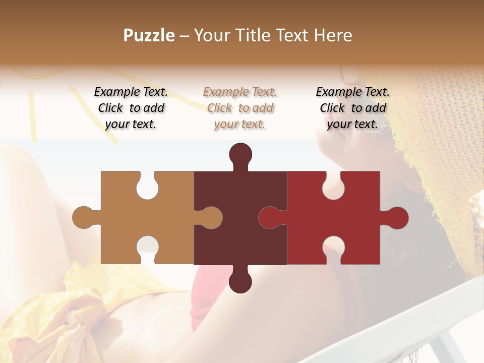 Swimwear Resting Horizon PowerPoint Template