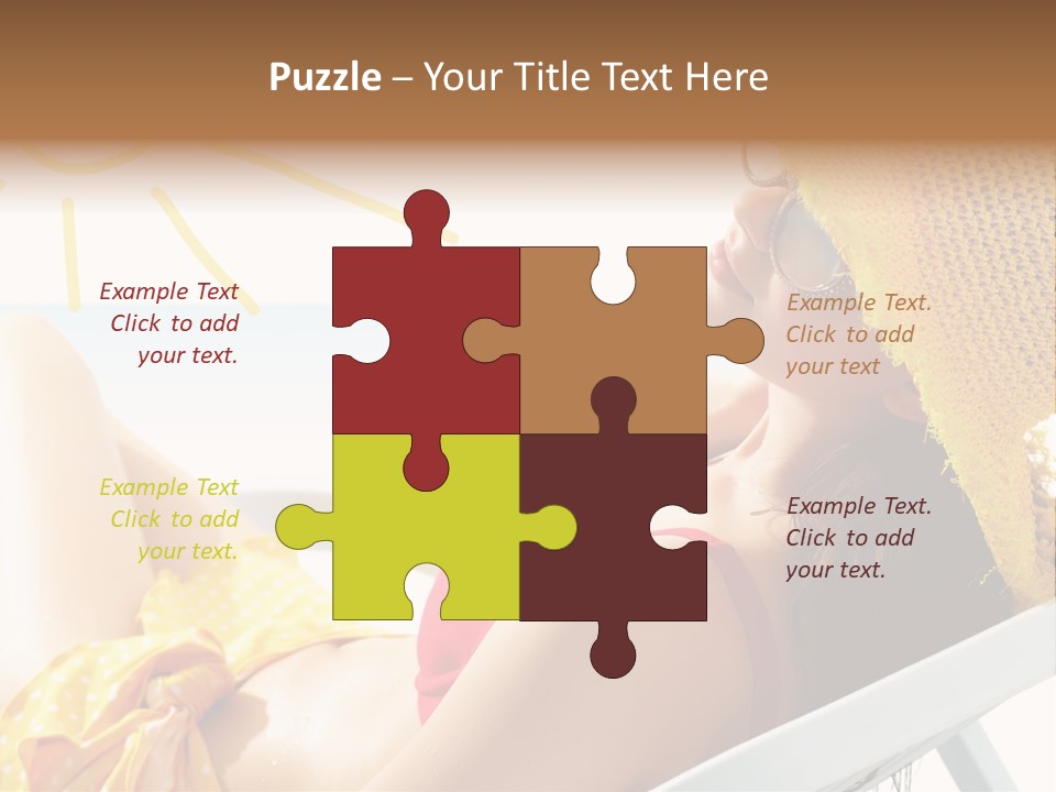 Swimwear Resting Horizon PowerPoint Template