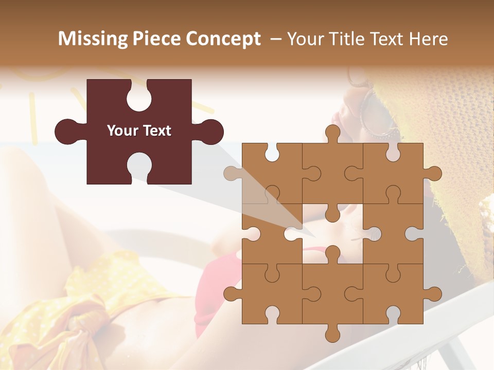 Swimwear Resting Horizon PowerPoint Template