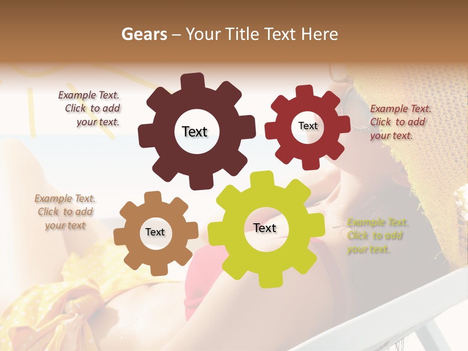 Swimwear Resting Horizon PowerPoint Template