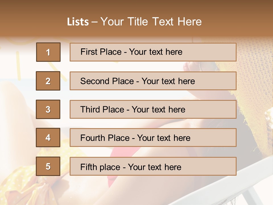 Swimwear Resting Horizon PowerPoint Template