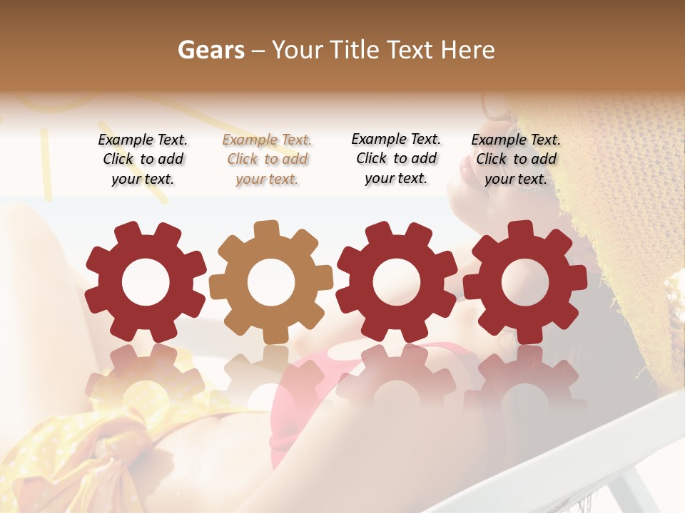 Swimwear Resting Horizon PowerPoint Template