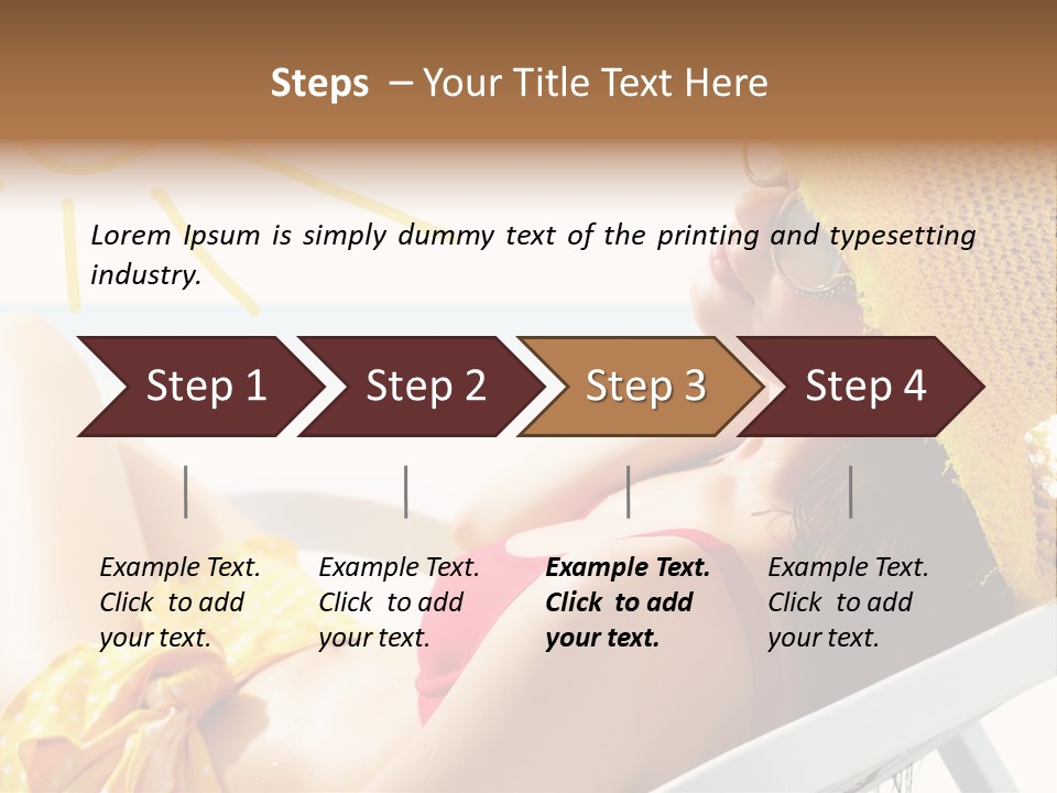 Swimwear Resting Horizon PowerPoint Template
