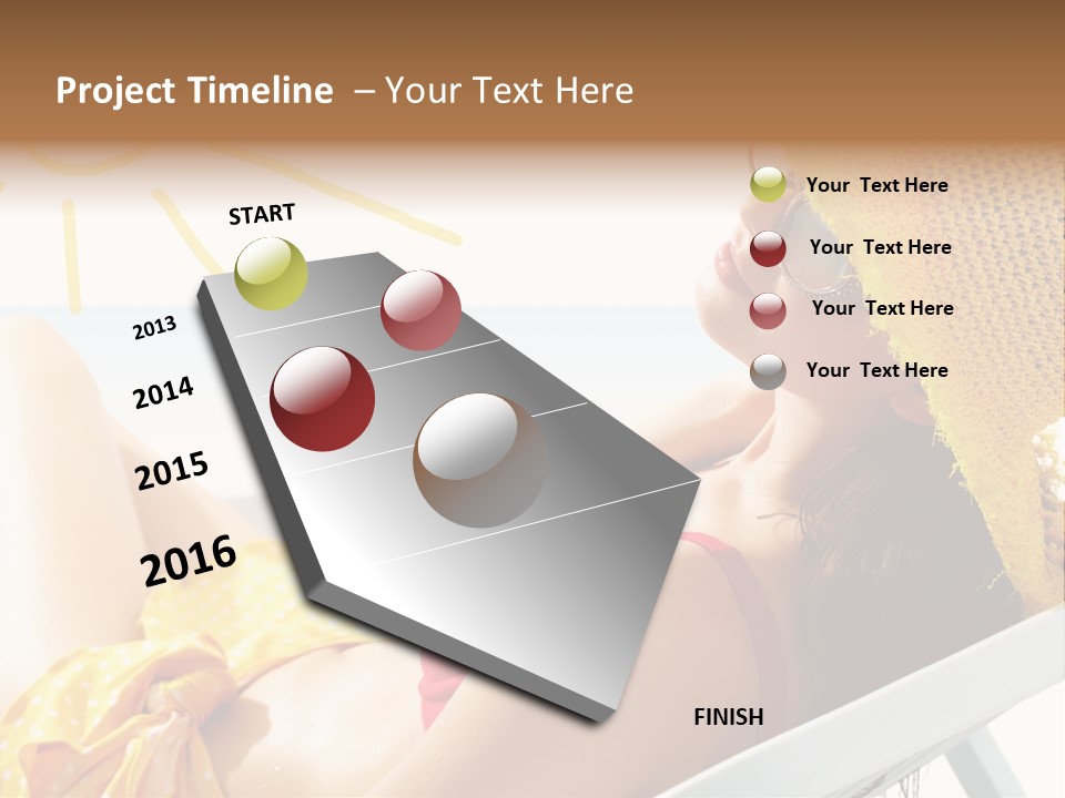 Swimwear Resting Horizon PowerPoint Template