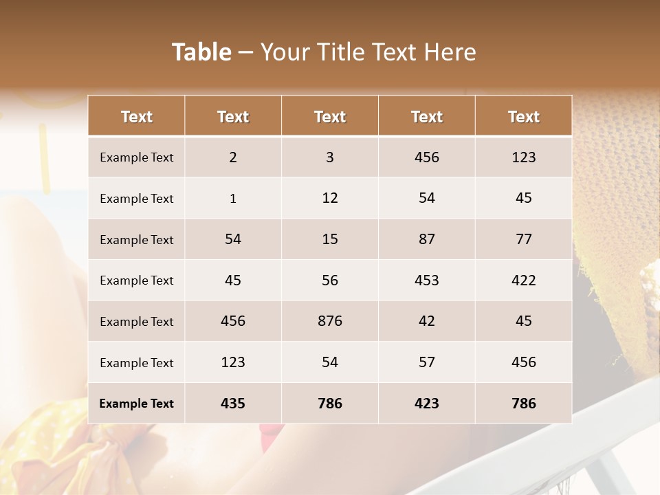 Swimwear Resting Horizon PowerPoint Template