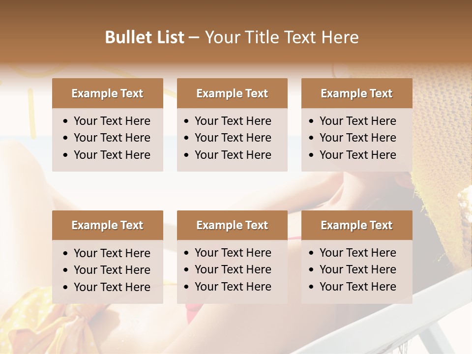 Swimwear Resting Horizon PowerPoint Template
