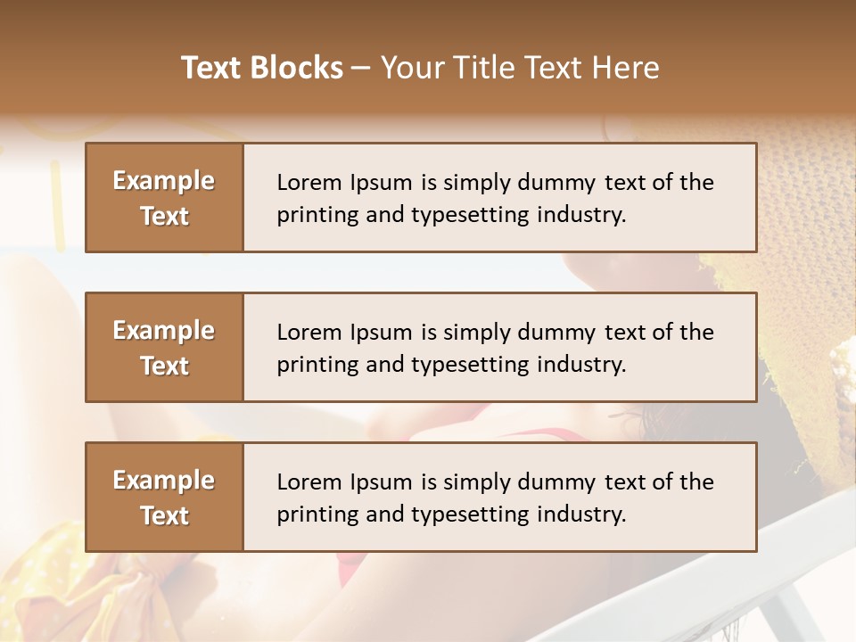 Swimwear Resting Horizon PowerPoint Template