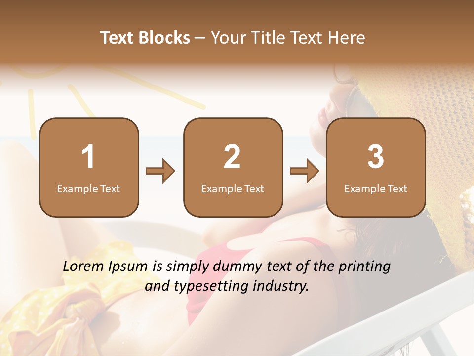 Swimwear Resting Horizon PowerPoint Template