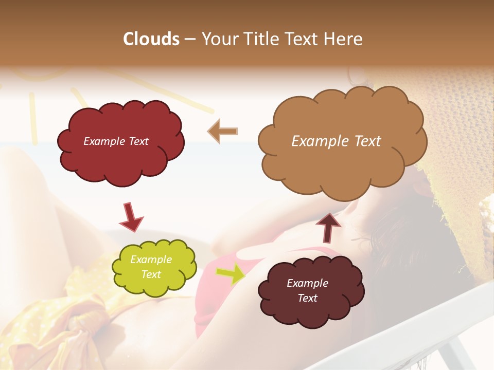 Swimwear Resting Horizon PowerPoint Template
