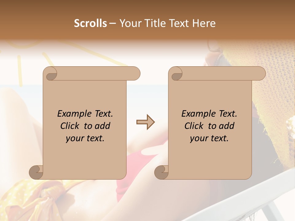 Swimwear Resting Horizon PowerPoint Template