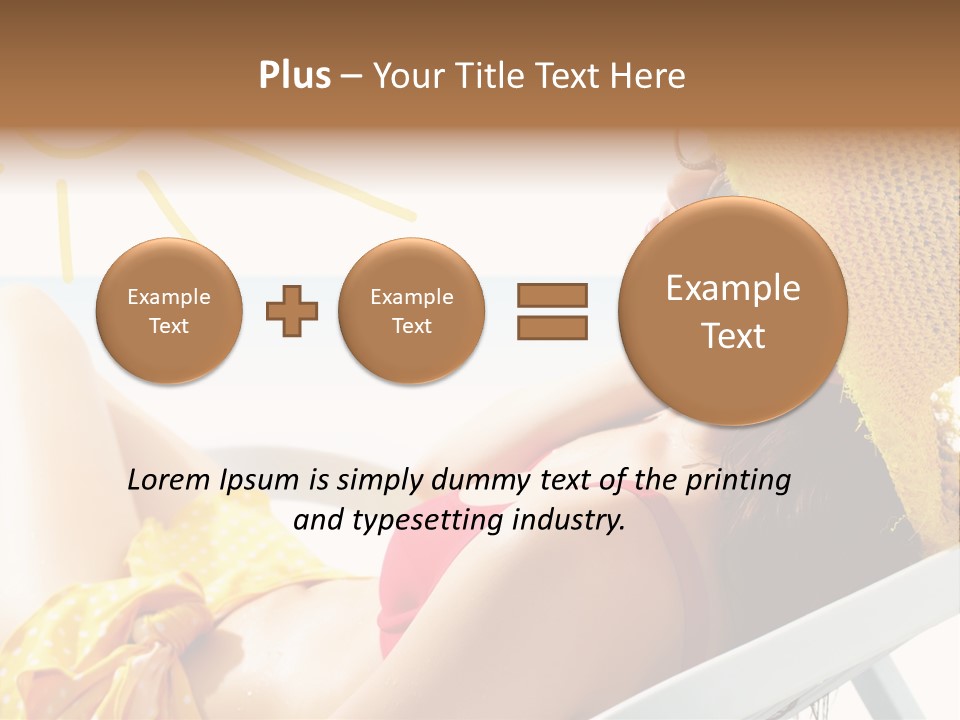 Swimwear Resting Horizon PowerPoint Template