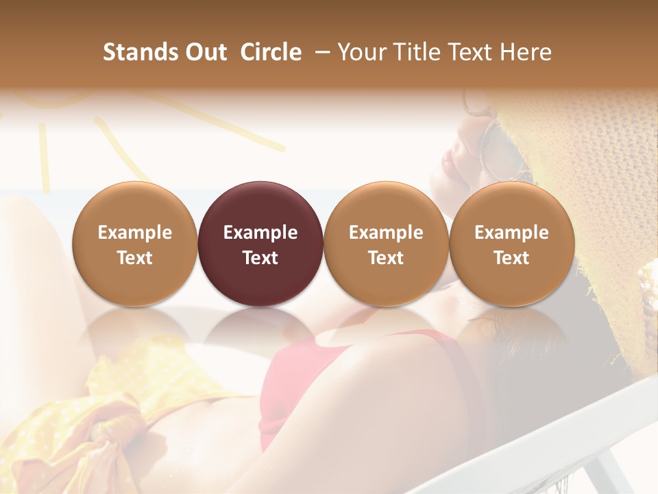 Swimwear Resting Horizon PowerPoint Template