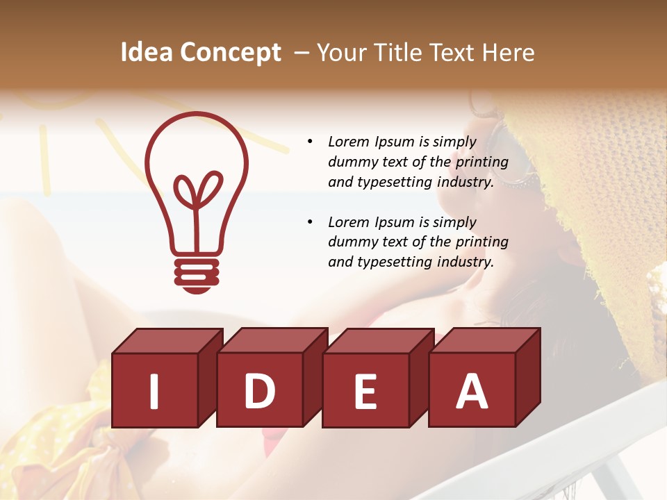 Swimwear Resting Horizon PowerPoint Template