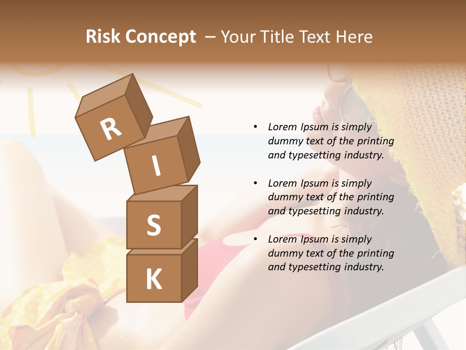 Swimwear Resting Horizon PowerPoint Template