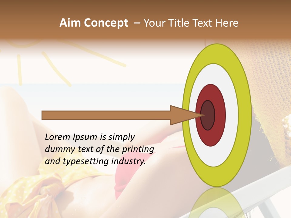 Swimwear Resting Horizon PowerPoint Template