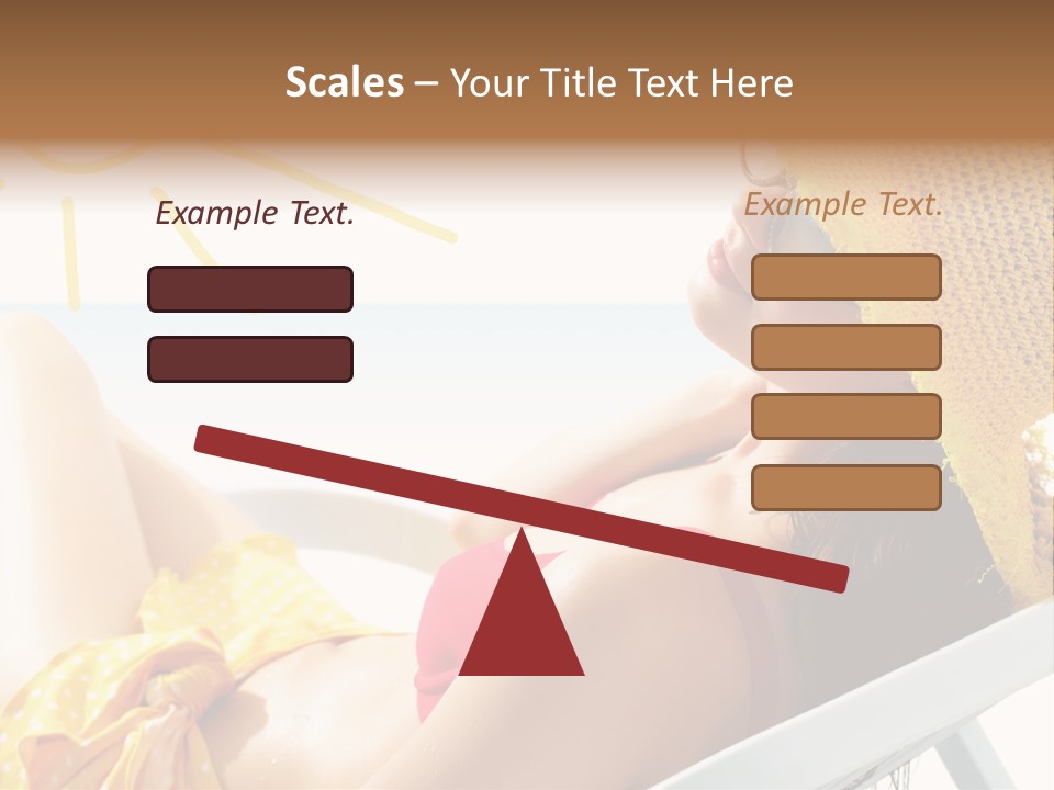 Swimwear Resting Horizon PowerPoint Template