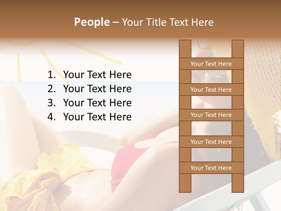 Swimwear Resting Horizon PowerPoint Template