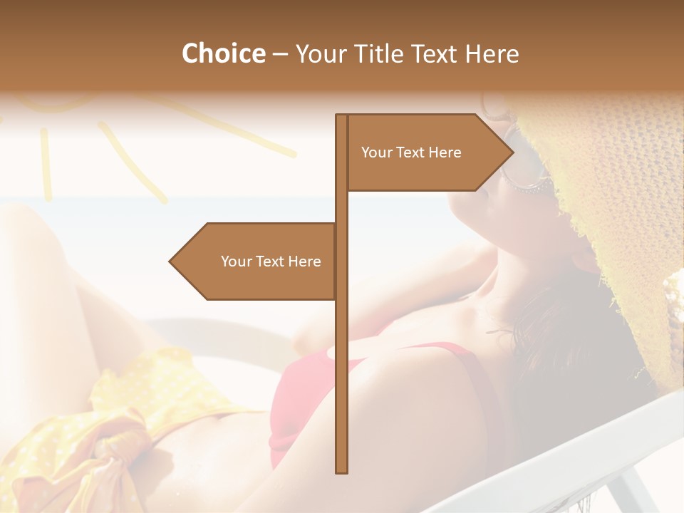 Swimwear Resting Horizon PowerPoint Template