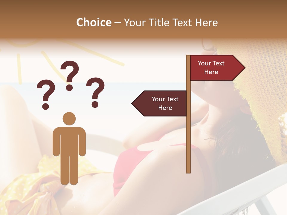 Swimwear Resting Horizon PowerPoint Template