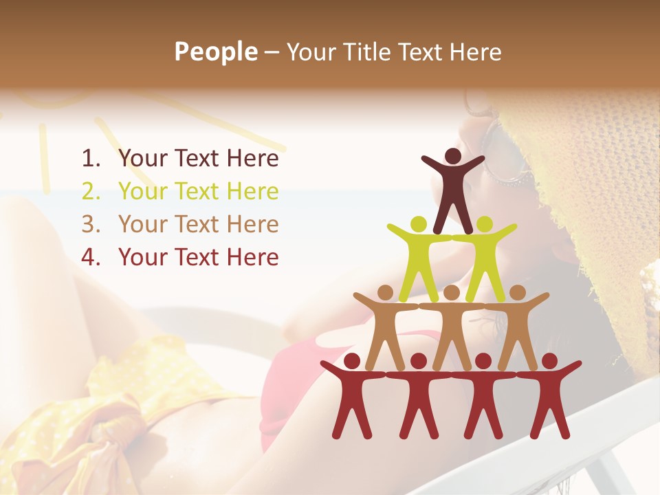 Swimwear Resting Horizon PowerPoint Template