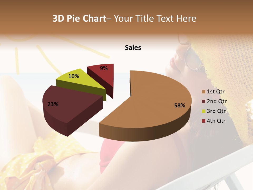 Swimwear Resting Horizon PowerPoint Template