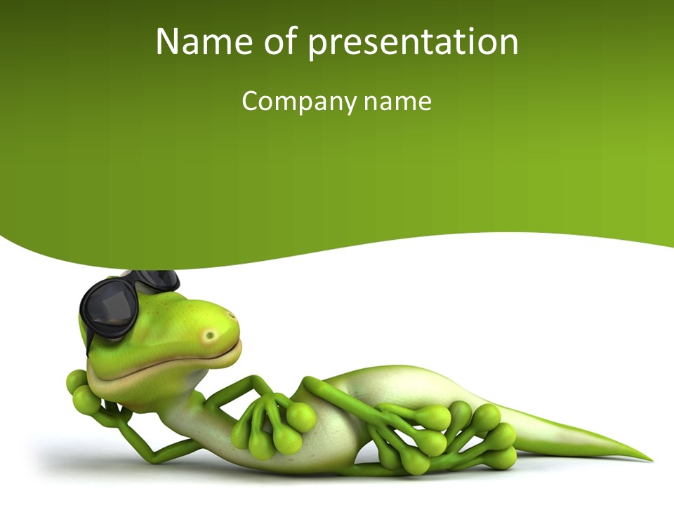 Gecko Reptile Jungle PowerPoint Template