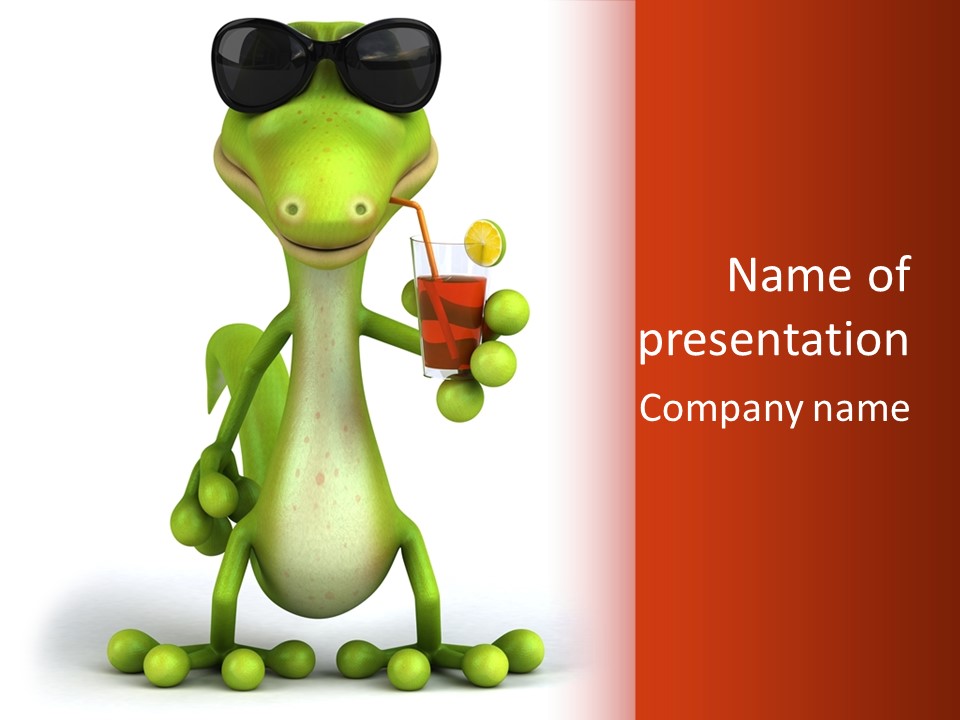 Glass Animal Creature PowerPoint Template