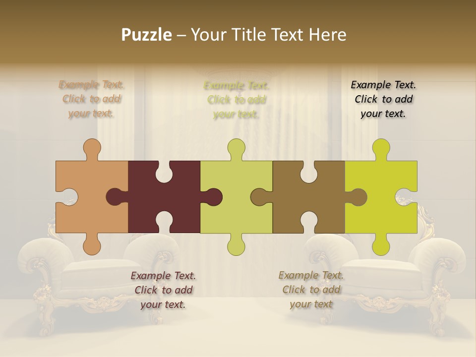 Curtain Exhibition Interiors PowerPoint Template