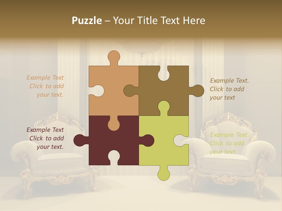 Curtain Exhibition Interiors PowerPoint Template