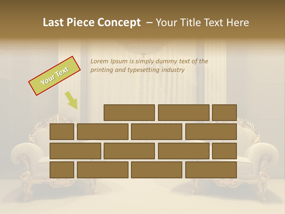 Curtain Exhibition Interiors PowerPoint Template
