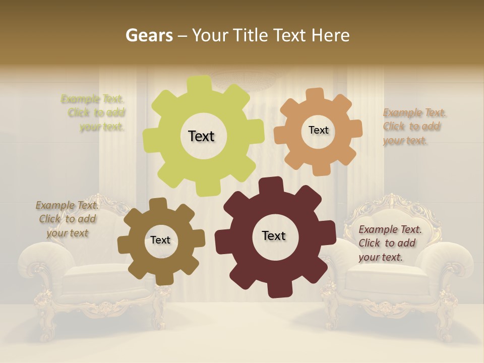 Curtain Exhibition Interiors PowerPoint Template