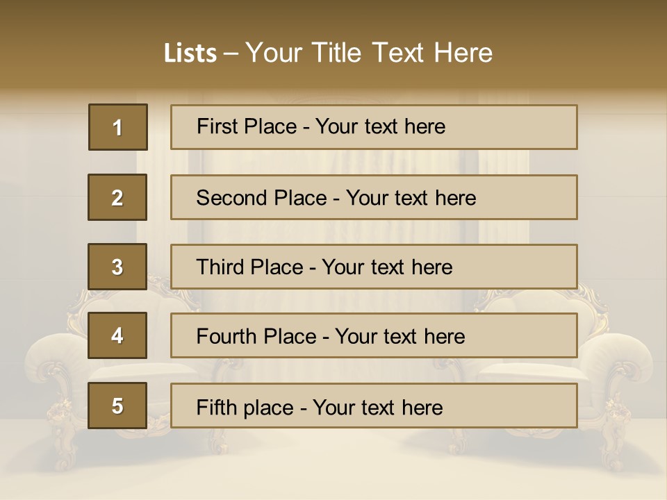 Curtain Exhibition Interiors PowerPoint Template