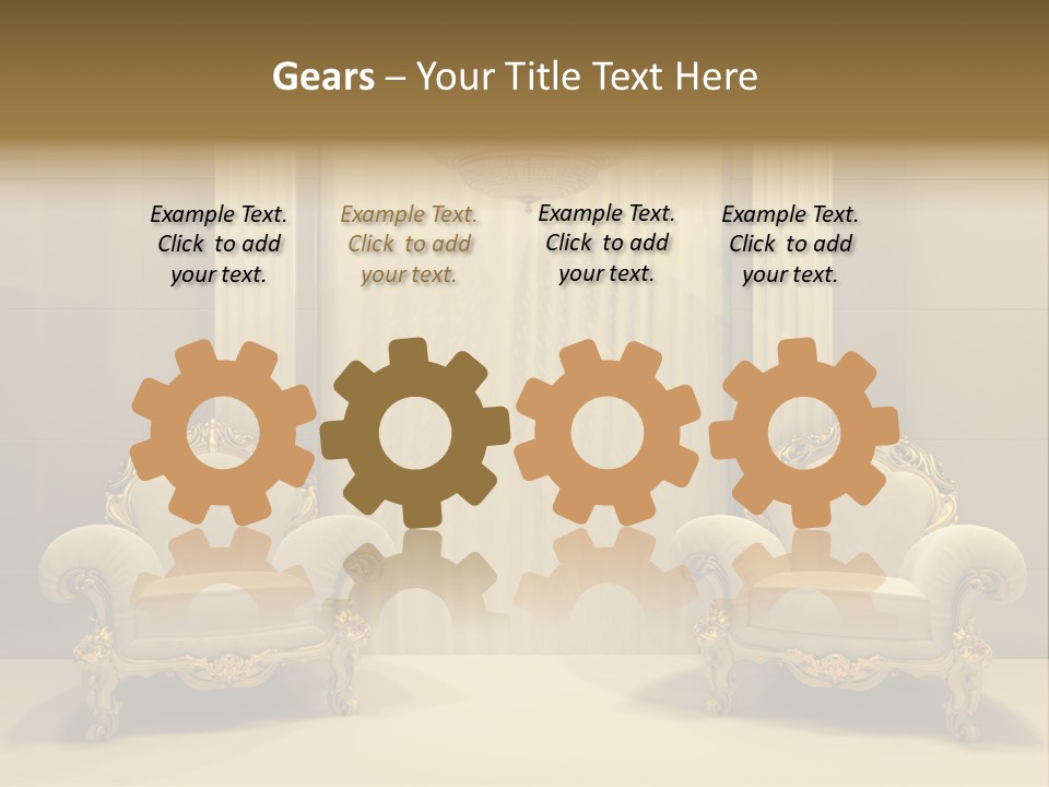 Curtain Exhibition Interiors PowerPoint Template