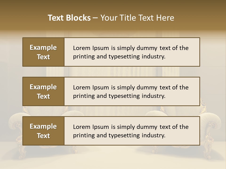 Curtain Exhibition Interiors PowerPoint Template