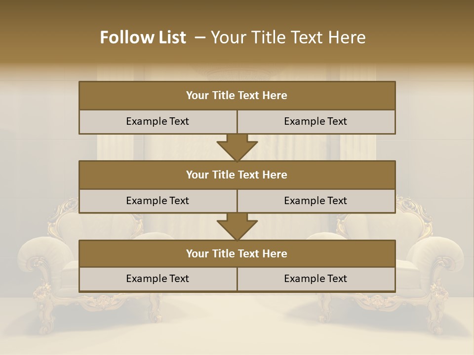 Curtain Exhibition Interiors PowerPoint Template