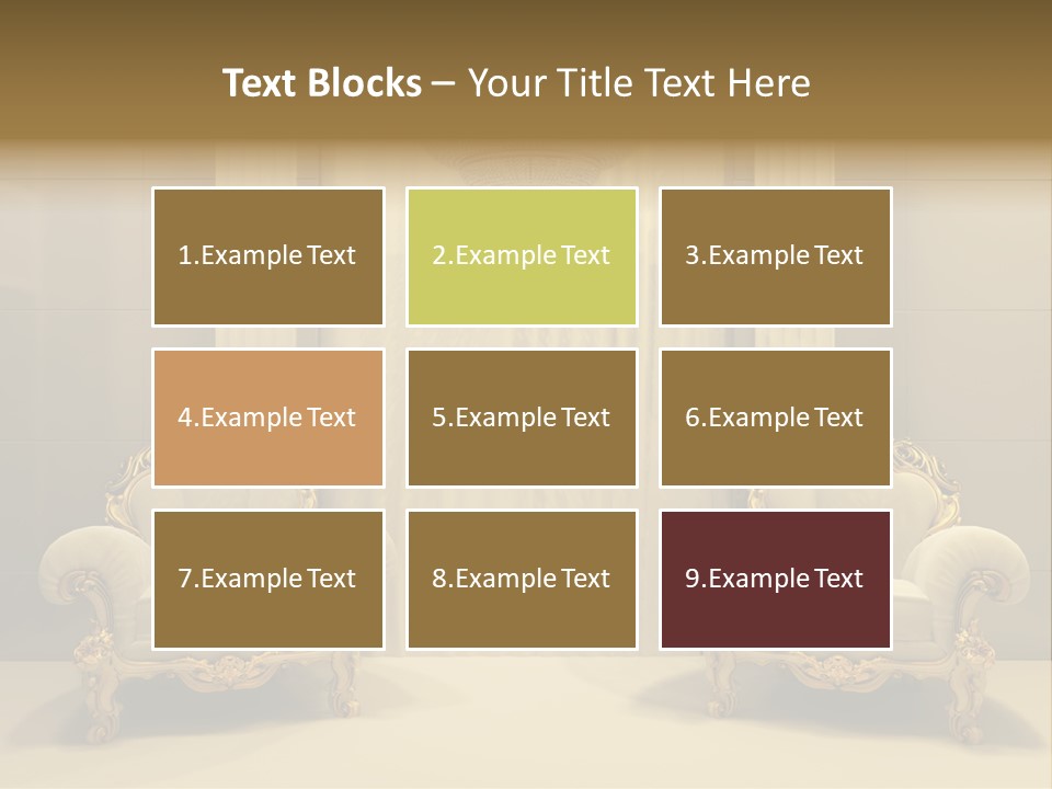 Curtain Exhibition Interiors PowerPoint Template