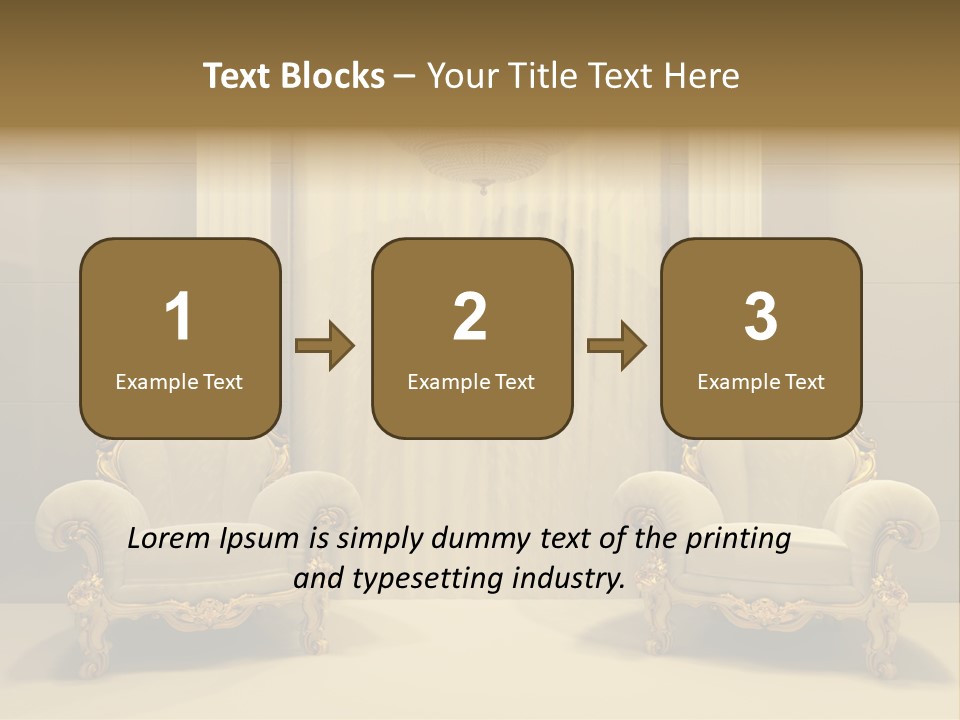 Curtain Exhibition Interiors PowerPoint Template